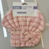 A large bow princess hat with a horizontal stripe shower cap, a coral fleece dry hair cap that absorbs water and does not shed Item Picture
